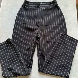 Nasty Gal Black with White Pinstripe Trousers